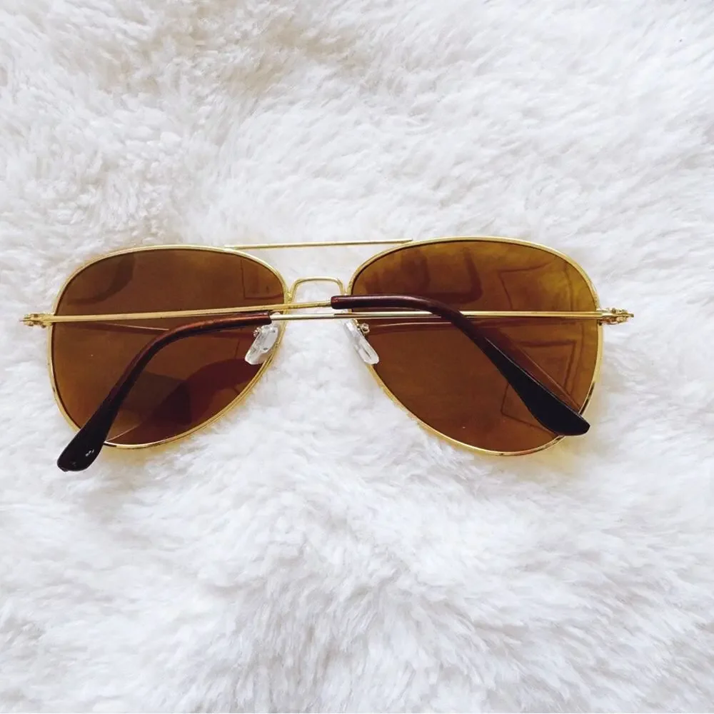 Edward Gold Polarized Aviator Classic Sunglasses